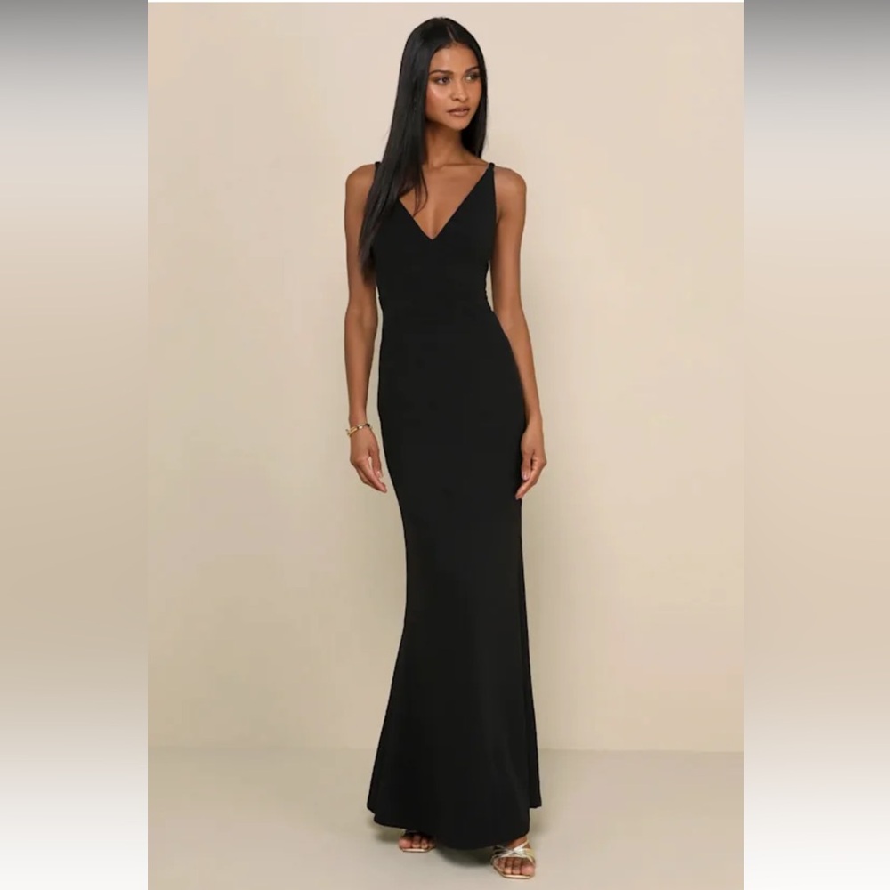 Lulus Melora black sleeveless maxi dress size s